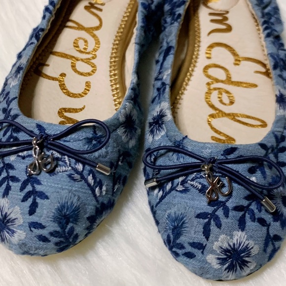 Sam Edelman Felicia chambray embroidered flats - Picture 3 of 6